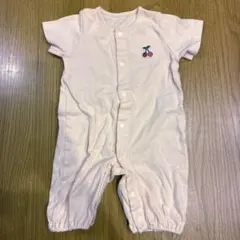 さくらんぼ柄 ロンパース カバーオール ピンク　アカチャンホンポ