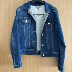 濃い青 デニムジャケット レディース