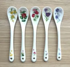 NARUMI 花柄陶器スプーン 5本セットのサムネイル
