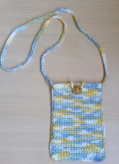 手編みスマホショルダーバッグ