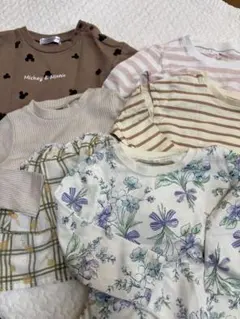 東京ディズニーリゾート ミッキー・ミニー 長袖Tシャツ 90cm 5点セット