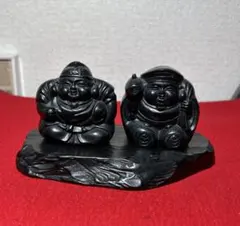那智黒　石　石像　恵比寿様　大黒様 置物 那智黒 石 石像 恵比寿様 大黒様 置物 - メルカリ