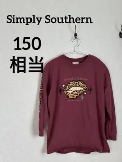 Simply Southern レオパードプリント 長袖カットソー 【150】