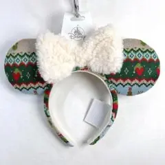 【海外ディズニー限定】 ミニーマウス　フェアアイル　ニット　カチューシャ