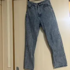 ストレートデニム　ゴムウエスト