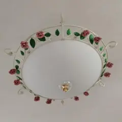 バラ装飾のシーリングライト 2つセット