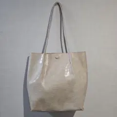 OPAQUE.CLIP クロコダイルパターン トートバッグ ベージュ