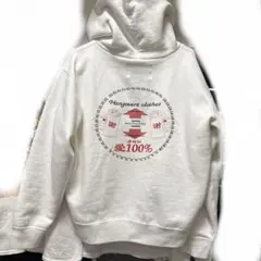 メンズ　パーカー　白