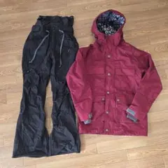 スノーボードウェアセット 赤 XS