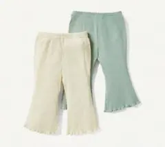 子供服　リブ　フレア　パンツ　長ズボン　２色セット