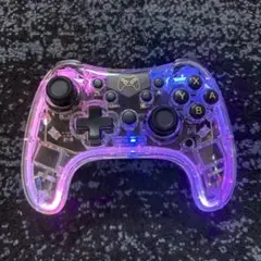 Switch 2 コントローラー プロコン 無線 連射 透明 ワイヤレス　w