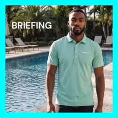 未使用級 BRIEFING ブリーフィング ボーダー ストレッチ カーキ BG