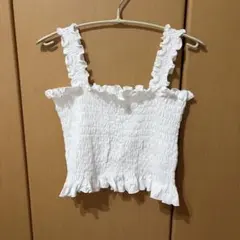 タンクトップ フリル ホワイト Wclosetのサムネイル