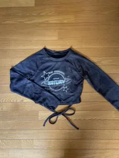 宇宙テーマ クロップド長袖Tシャツ Fサイズのサムネイル