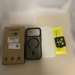 iPhone 17 Pro ケース ガラスフィルムMagSafe対応 黒