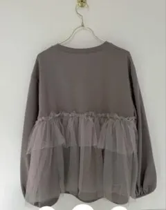 期間限定セール！myu /タグ付き新品未使用/チュールティアードオーバーTシャツ