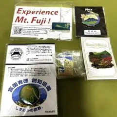 富士山・筑波山・観光記念 ピンバッジ 5点セット