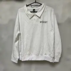 DAZY MERRY ポロ襟スウェット ホワイトのサムネイル