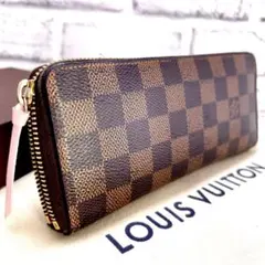 ルイヴィトン ダミエ・エベヌ クレマンス ローズバレリーヌ ジッピーウォレット
