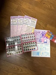 モーニング娘ドンジャラ【ボード、箱、サイコロなし】　下敷き2種、キーチェーン付きのサムネイル