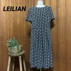 美品 大きいサイズ レリアン バイアスストライプ シアサッカー
