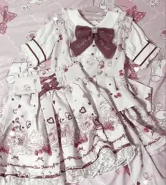 リズリサMany Hearts Afternoontea柄セットアップ半袖