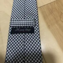 Men's Bigi 黒と白のチェック柄　シルクのネクタイのサムネイル