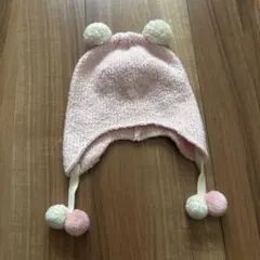 miki house ポンポン付きニット帽 44-48センチ