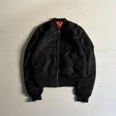 90's vintage ALPHA ブラック　MA-1 フライトジャケット