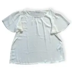 earth music&ecology ホワイト半袖ブラウス Sサイズ