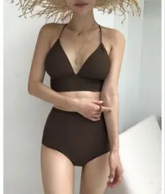 ブラウン セパレート水着 トライアングル