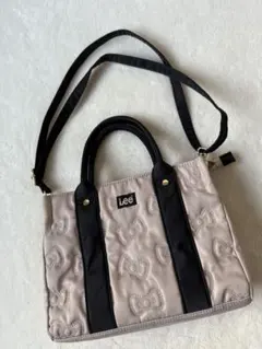 ハローキティ Leeコラボ 別注リボンキティキルトトートバック 美品 ベージュ