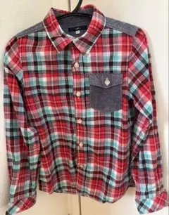 SHIPS 長袖シャツ 130 レッド・チェック