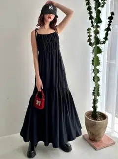 GRL グレイル リボンストラップギャザーキャミワンピース[tg671]