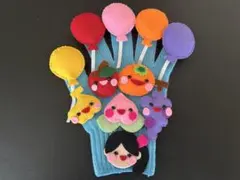 ♡手袋シアター　ふうせん果物水色ver.