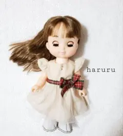 メルちゃん服　ソランちゃん服　コルネちゃん服　レミンちゃん服　ベージュチュール