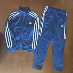 adidas キッズ ジャージ 上下セット 120cm ネイビー