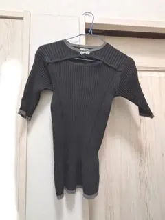 HARE フロントアキチャイナリブニット