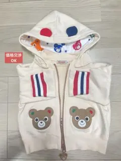 MIKI HOUSE クマ刺繍 パーカー