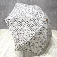 リバティ柄が可愛い 折り畳み傘 竹ハンドル カバー付き パープル 小さめ