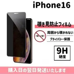 iPhone16 保護フィルム 覗き見防止 ガラスフィルム iPhone
