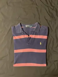 Polo by Ralph Lauren ネイビーストライプ ポロシャツ L
