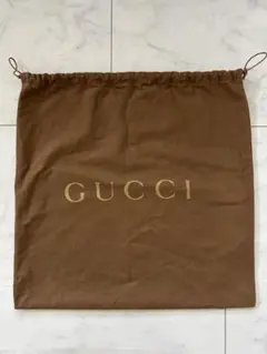 GUCCI ブラウン コットン 保存袋　46.5×46.5センチ