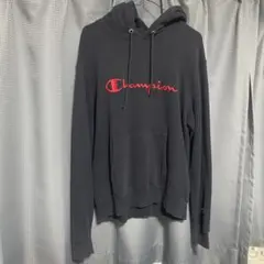 Champion チャンピオン ブラック フード付きパーカー L