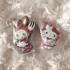 ハローキティ×メゾピアノ カプセルラバーマスコット 2個セット