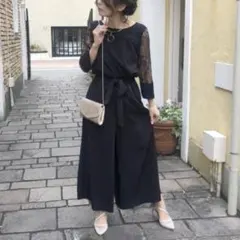 セットアップパンツドレス　ネイビー　9号