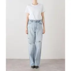 YANUK ヤヌーク LEA BOYS STRAIGHT DMF 23ダメージ