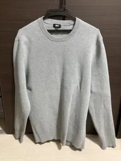 UNIQLO ミラノリブクルーネックセーター　グレー　XL