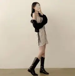 amood ストラップ付きキャミワンピース フリーサイズ