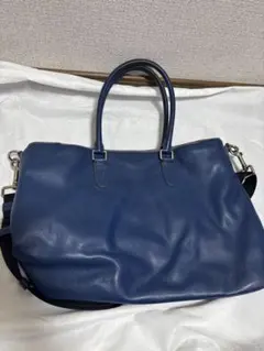 coach2WAY ビジネスバッグ ブルー レザー　ネイビー